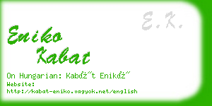 eniko kabat business card